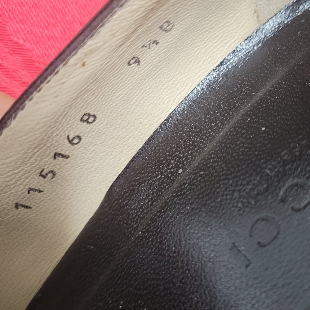 Gucci Black & Silver Leather Low Heels 9.5 - Picture 2 of 7